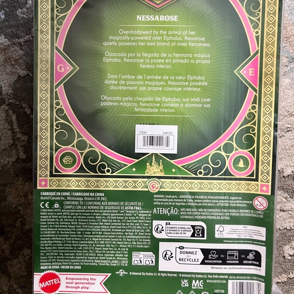 🏆 COLLECTIBLE OZ Wicked Movie Doll Nessarose Wheelchair URL MISPRINT BOX ERROR - Picture 2 of 7